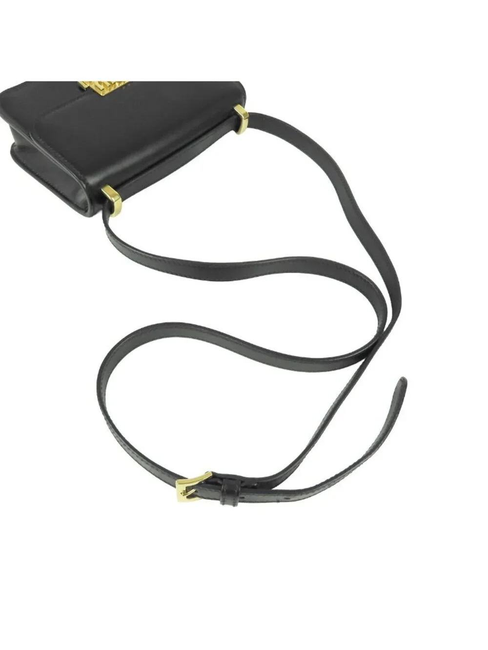 Miu Miu Shoulder Bag Black Leather Logo